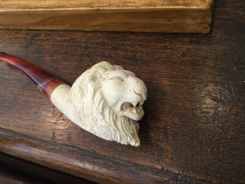 Pfeife Löwenkopf aus Meerschaum