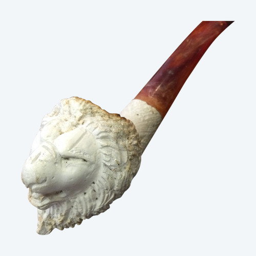 Pfeife Löwenkopf aus Meerschaum