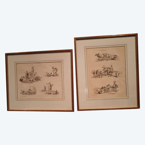 Deux gravures anglaises d’époque XIXème siècle.