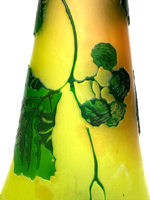 Legras Vase with Hazel Decor