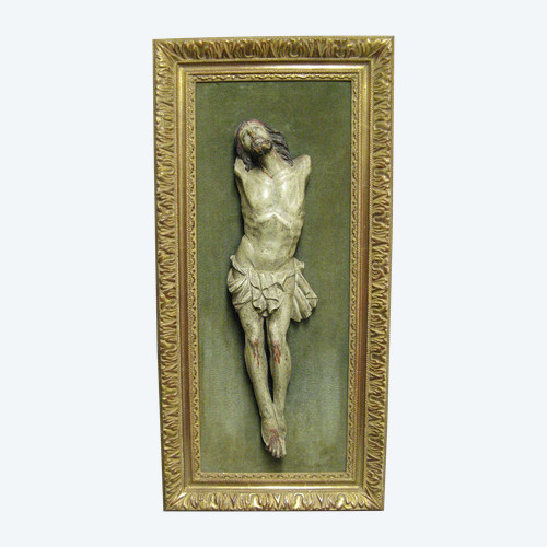 Christ in polychrome carved wood, 18th century