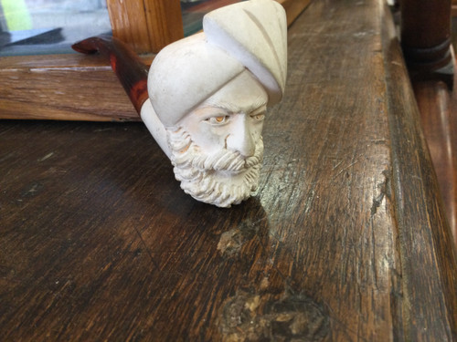 Man with turban. Meerschaum pipe 