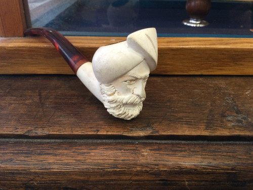 Man with turban. Meerschaum pipe 