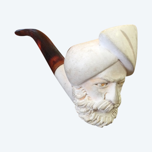 Man with turban. Meerschaum pipe 