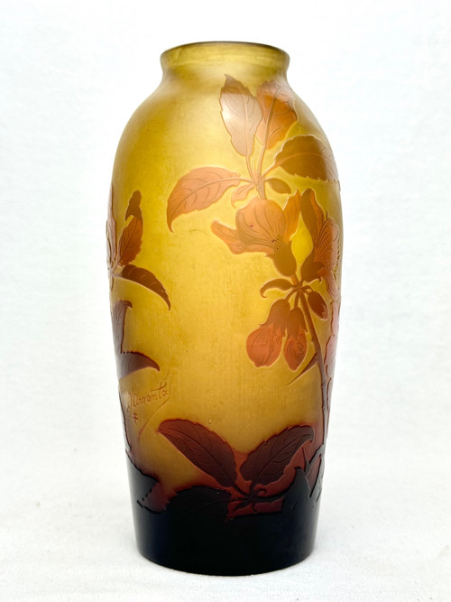 Paul Nicolas - D’argental, Vase à Décor Des Prunelliers