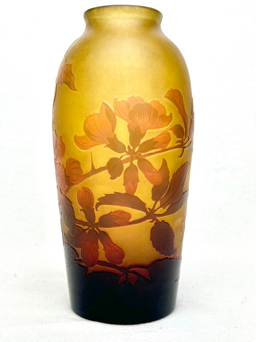 Paul Nicolas - D’argental, Vase à Décor Des Prunelliers
