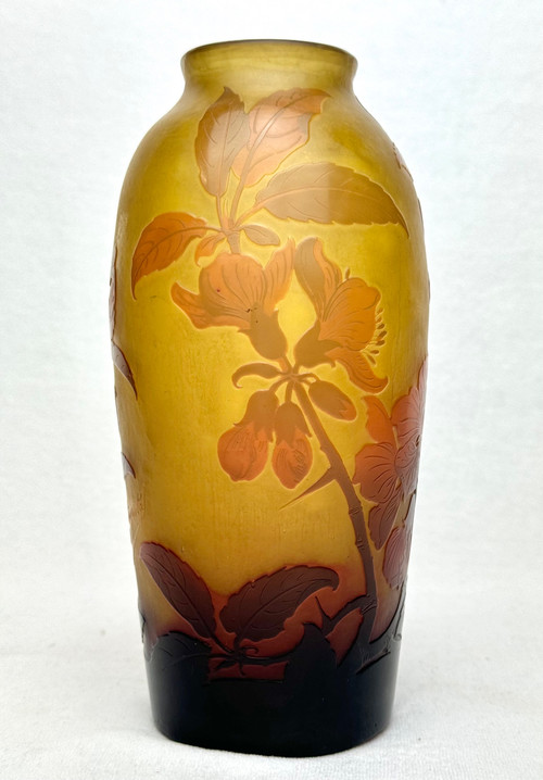 Paul Nicolas - D’argental, Vase à Décor Des Prunelliers