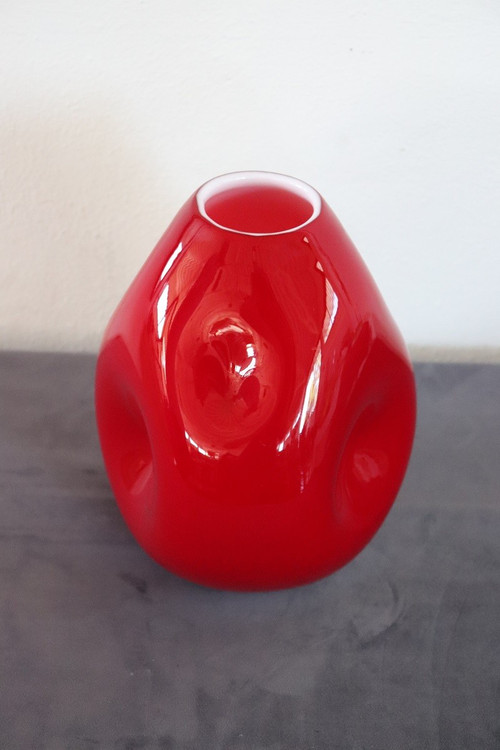 Vase Vintage En Verre d'Art De Murano, Italie, 1970s
