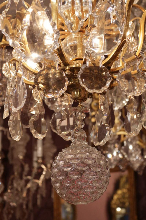 Lustre Cage En Bronze Doré XIXe siècle
