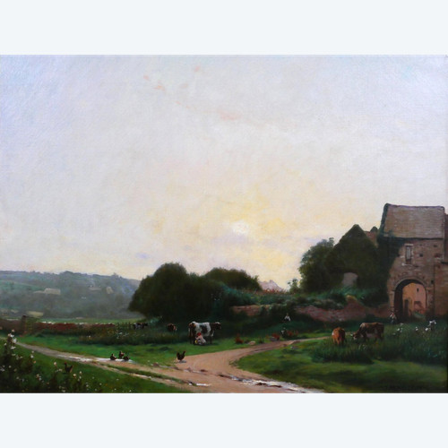 Victor Jacques RENAULT DES GRAVIERS 1816-1904 Landschaft, impressionistische Malerei