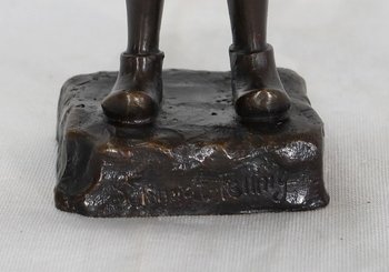 Bronzo "Il piccolo fumatore" di J. Schmidt-Felling - seconda metà del 19° secolo
