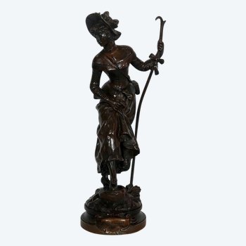 Bronzo "Miss Helyett" di A.Gaudez - Fine del 19° secolo