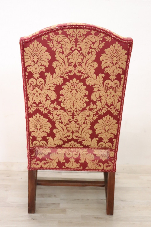 Fauteuil ancien italien Louis XIV du début du 18ème siècle 