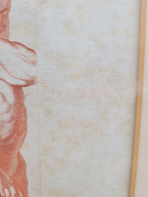 Paire de gravures à la manière des sanguines 