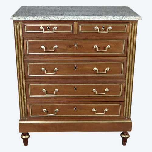 Petite commode en acajou de style Louis XVI 