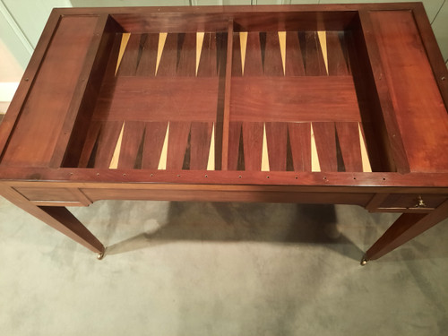 Mahogany tric-trac games table from the Restoration period.