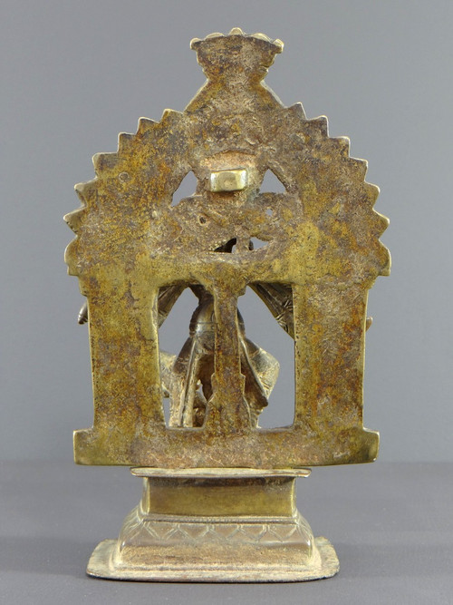 Indien, 17. Jahrhundert oder früher, Bronzegruppe, die die Göttin Durga darstellt.