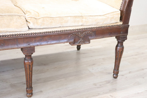 Italian Antique Settee from the Louis XVI Period 