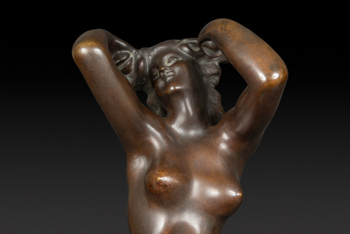 Bronze Statue "THE DANCER WITH CASTANETS" by JEF LAMBEAUX (1852 – 1908):