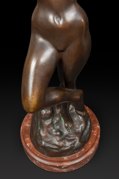 Bronze Statue "THE DANCER WITH CASTANETS" by JEF LAMBEAUX (1852 – 1908):