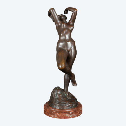 Bronze Statue "THE DANCER WITH CASTANETS" by JEF LAMBEAUX (1852 – 1908):