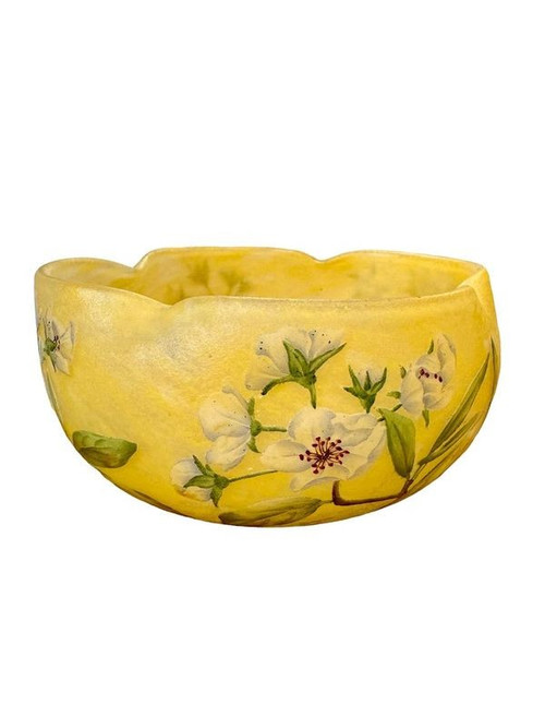 Coppa quadrilobata Daum Nancy "Fiori di melo"