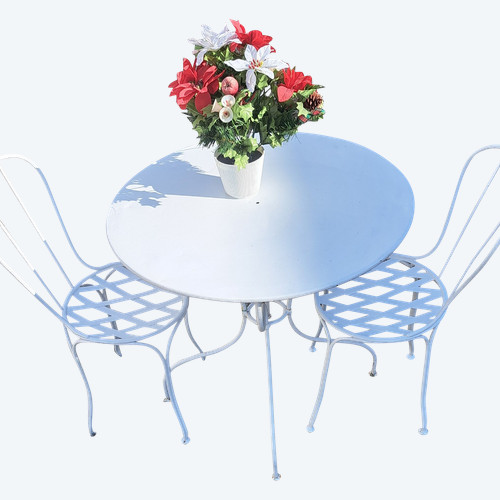 Garden furniture two chairs and a table from the 40s 