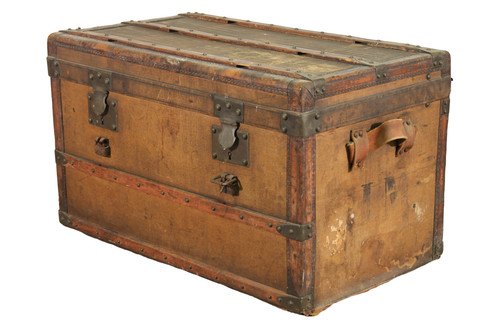 Ancienne Malle de Voyage, Fabriquée par la Société Gautier à Bordeaux Dans les Années 1900 
