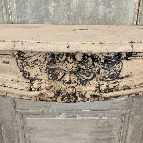 Louis XV period stone fireplace