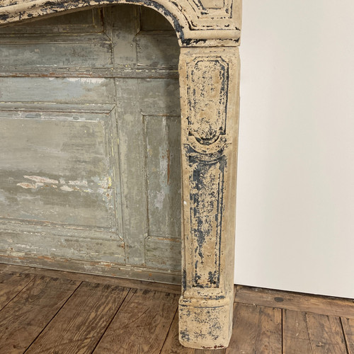 Louis XV period stone fireplace