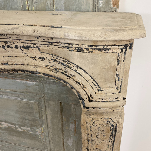 Louis XV period stone fireplace