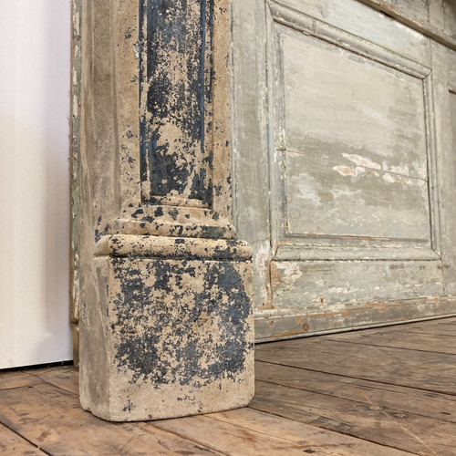 Louis XV period stone fireplace