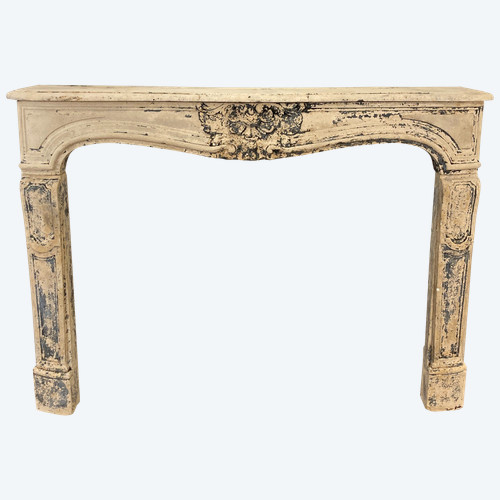 Louis XV period stone fireplace