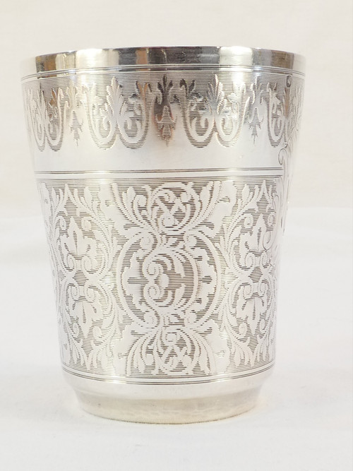 Timpani in solid silver engraved with the first name MAGUY 