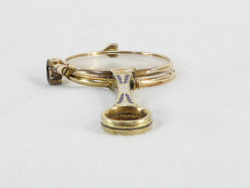 Bicchiere Lorgnon binocolo Faccia principale in ARGENTO STERLING vermeil
