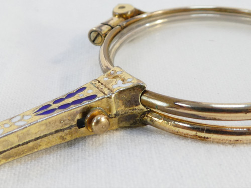 Bicchiere Lorgnon binocolo Faccia principale in ARGENTO STERLING vermeil