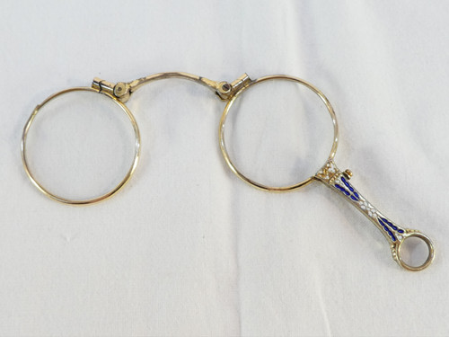 Bicchiere Lorgnon binocolo Faccia principale in ARGENTO STERLING vermeil