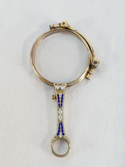 Bicchiere Lorgnon binocolo Faccia principale in ARGENTO STERLING vermeil