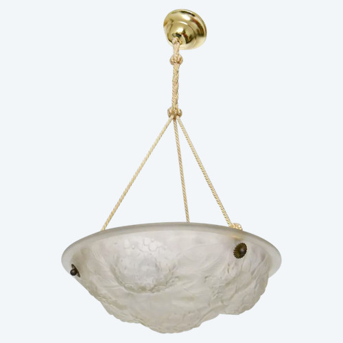 Suspension en pâte de verre de style Art Déco