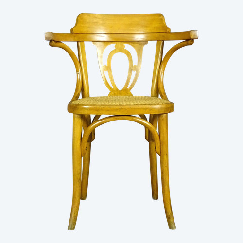 Fauteuil de bureau Thonet 1930, chêne clair