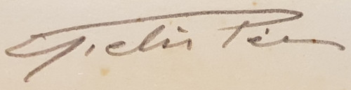 Gravure en couleurs, numérotée et signée, « GROENE GREI » (Bruges) de GIELIS PIERRE :