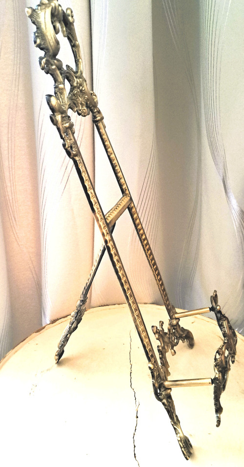 Ancien Support pour Cadre en bronze style Louis XV