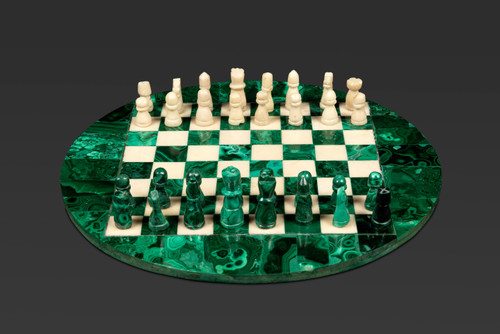 Malachite and Marble Chess Set: A Symbol of Luxury and Refinement 