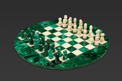 Malachite and Marble Chess Set: A Symbol of Luxury and Refinement 