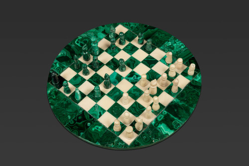 Malachite and Marble Chess Set: A Symbol of Luxury and Refinement 