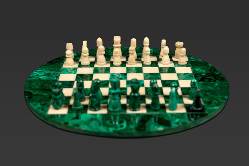 Malachite and Marble Chess Set: A Symbol of Luxury and Refinement 
