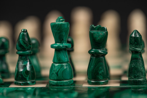 Malachite and Marble Chess Set: A Symbol of Luxury and Refinement 