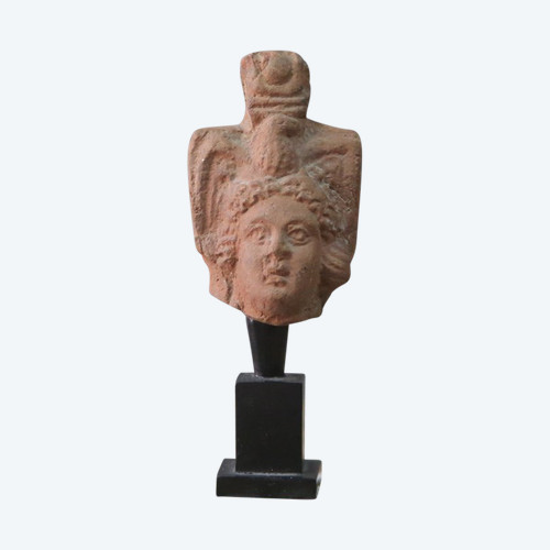 Testa femminile in terracotta, Egitto periodo romano