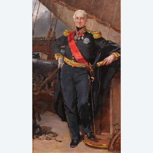 Victor Chavet Porträt Vizeadmiral Jacques Bergeret Schloss Versailles Meer Marine Boot