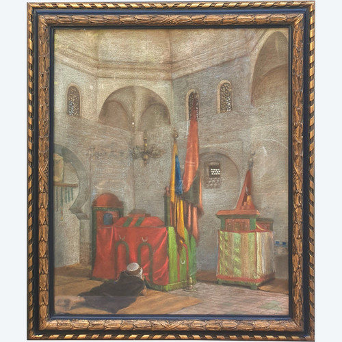 French school of the 19th century - Interior of a mausoleum